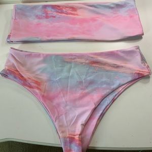 2 piece high waist bathing suit